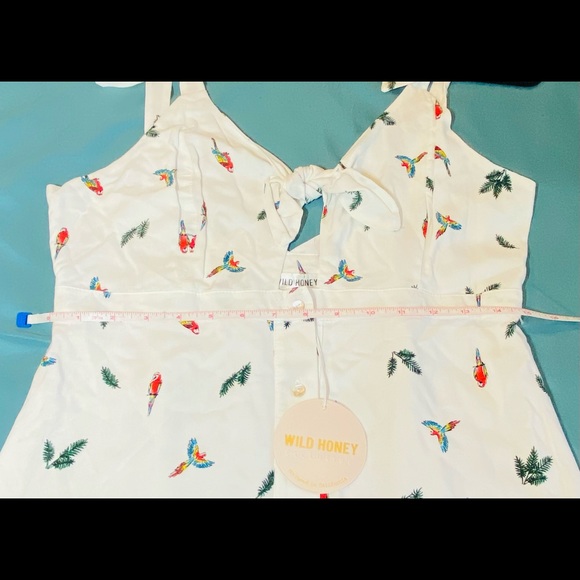 Wild Honey Cutout Front Tropical Print Midi Dress - Picture 6 of 7